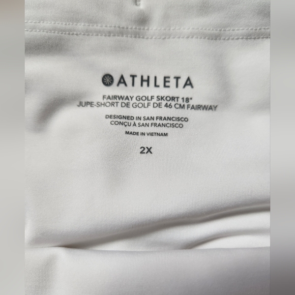 Athleta White 18" Fairway Skort 2X - Picture 3 of 13